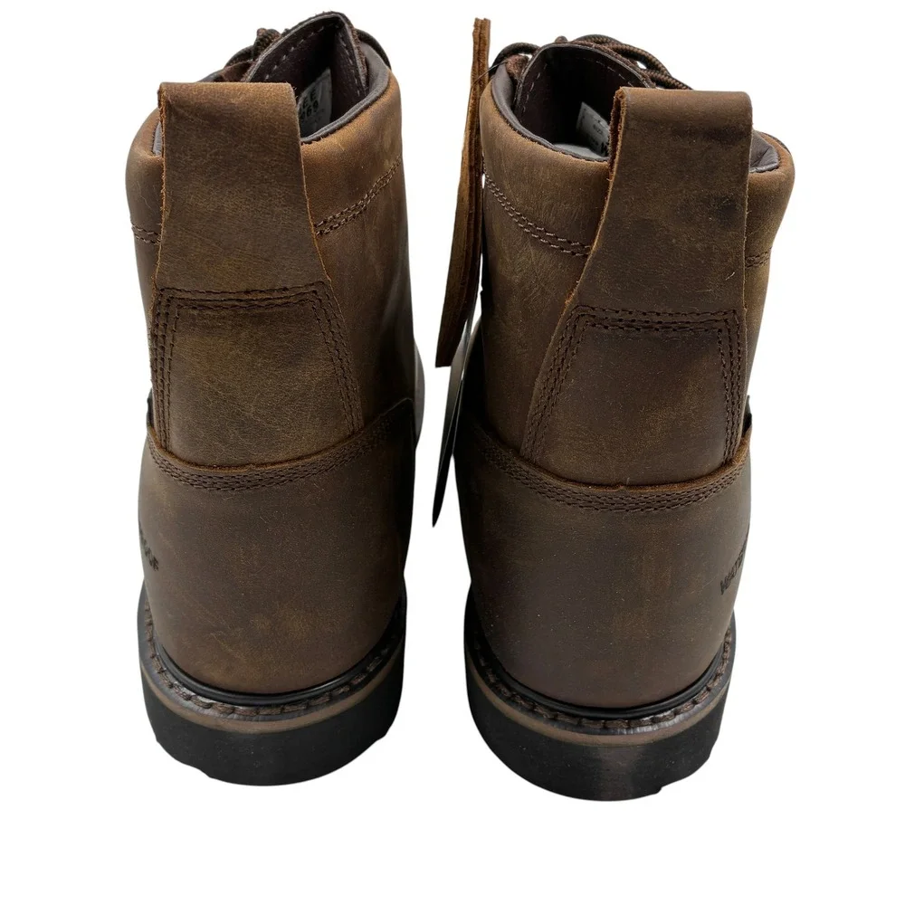 Justin Original Workboots WK969 Men 14EE Brown Leather Steel Toe Waterproof Boot